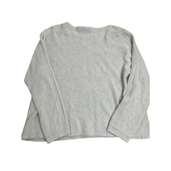 Eileen Fisher Gray Sweater S/P Italian Yarn Classic Minimalist Long Sleeve - Picture 8 of 8
